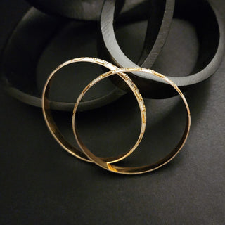 Sybil 18k Dual Finish Bangle Set (Pair) (2.6, 2.8 & 2.10 Available)