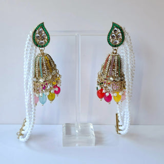 Vannya Baahubali Kundan Jhumka Earrings