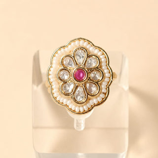 Waverly Pink Moissanite Adjustable Ring
