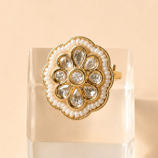 Waverly White Moissanite Adjustable Ring