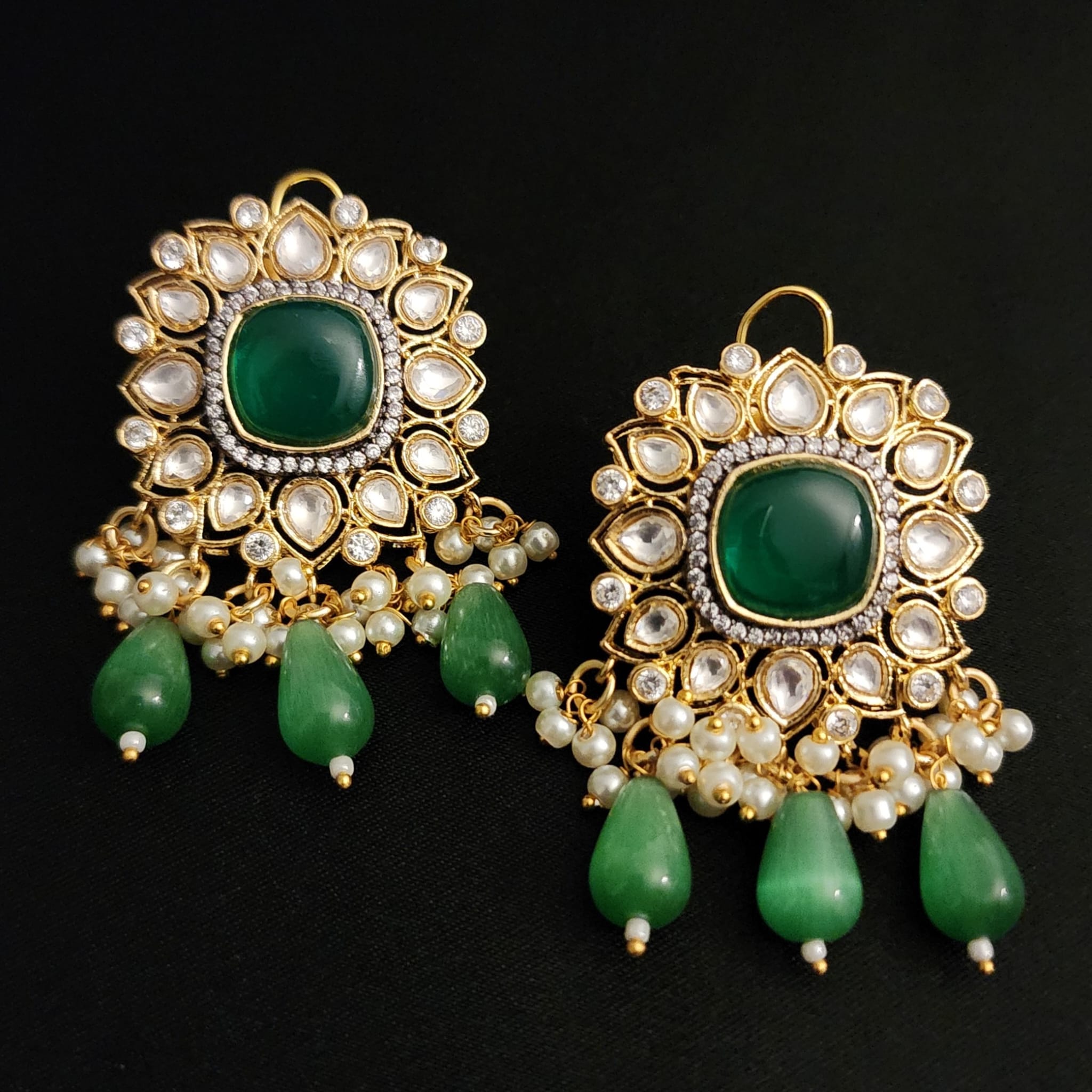 Kundan deals long earrings