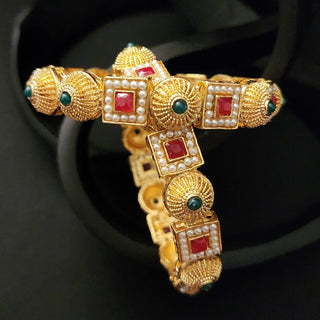 Petra Gold Multicolour Bangles (Pair) (2.6, 2.8, 2.10)