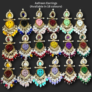 Aafreen Black Kundan Dangler Earrings - ECLAT INDIAN JEWELSEarringsBlack