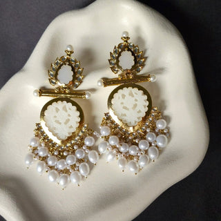 Aafreen White Kundan Earrings - ECLAT INDIAN JEWELSEarringsWhite