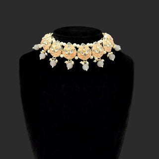 Aavya Gray Choker Set - ECLAT INDIAN JEWELSNecklace setsGray