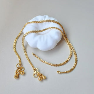 Adira Gold - Plated Anklets / Payal - ECLAT INDIAN JEWELSAnklets (Payal)White