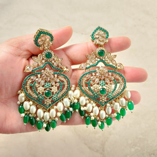 Aishwarya Green Polki Tikka Set - ECLAT INDIAN JEWELSTikka SetsGreen