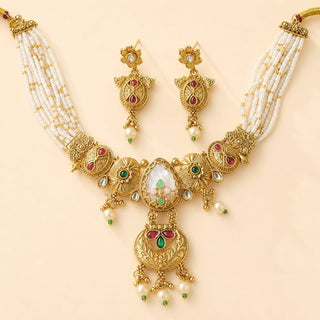 Alessia Multicolour Kundan Necklace Set - ECLAT INDIAN JEWELSNecklace SetsMulticolor