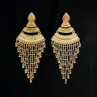 Alia 20k Gold Plated Shoulder Duster Earrings - Luxury Collection - ECLAT INDIAN JEWELSEarringsGold