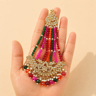 Alia Multicolour Choker Necklace Set with Tikka & Passa - ECLAT INDIAN JEWELSNecklace SetsMulticolour