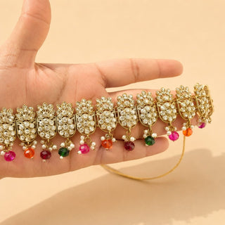 Alia Multicolour Choker Necklace Set with Tikka & Passa - ECLAT INDIAN JEWELSNecklace SetsMulticolour