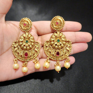 Alice Rajwadi Gold Multicolour Earrings - ECLAT INDIAN JEWELSEarringsGold