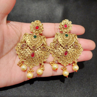 Alicia Rajwadi Gold Multicolour Earrings - ECLAT INDIAN JEWELSEarringsGold