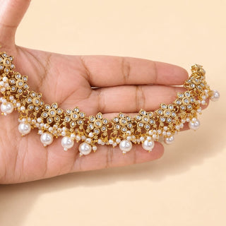Alivia White Kundan Choker Necklace Set - ECLAT INDIAN JEWELSNecklace SetsMulticolor
