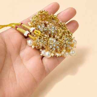 Alivia White Kundan Choker Necklace Set - ECLAT INDIAN JEWELSNecklace SetsMulticolor