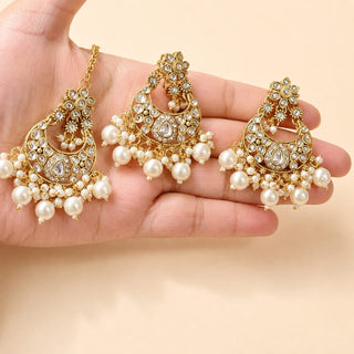 Alivia White Kundan Choker Necklace Set - ECLAT INDIAN JEWELSNecklace SetsMulticolor