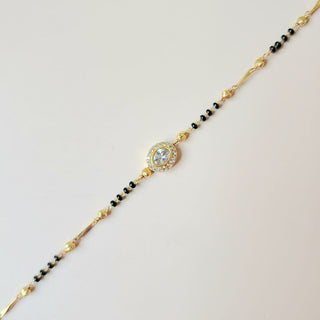 Amelia Hand CZ Diamond Mangalsutra Bracelet - ECLAT INDIAN JEWELSMangalsutraWhite