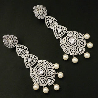 Amelia White CZ Earrings - ECLAT INDIAN JEWELSEarringsWhite