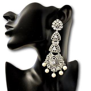 Amelia White CZ Earrings - ECLAT INDIAN JEWELSEarringsWhite