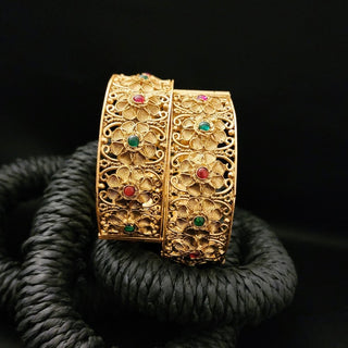 Amy Gold Plated Bangle Set (Only 2.10 Left) - ECLAT INDIAN JEWELSBangle, Kadas & Bracelets2.6