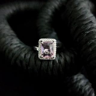 Amy Pink Adjustable Diamond Simulant Ring - ECLAT INDIAN JEWELSRingsPink