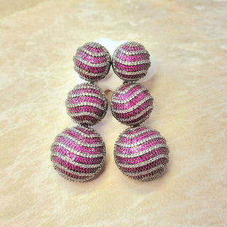 Anastasia Pink Swarovski Inspired CZ Diamond Simulant Earrings - ECLAT INDIAN JEWELSEarringsPink