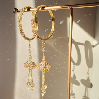 Angella Gold Detachable Latkan Kada Bangles (Pair) (2.4, 2.6, 2.8) - ECLAT INDIAN JEWELSBangle, Kadas & Bracelets2.6