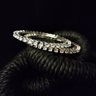 Anna White Rhodium CZ Bangles (Pair) (2.6 & 2.10 Available) - ECLAT INDIAN JEWELSBangle, Kadas & Bracelets2.6