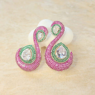 Artemis Multicolour Swarovski Inspired CZ Diamond Simulant Earrings - ECLAT INDIAN JEWELSEarringsMulticolour