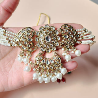 Avery White Kundan Choker Set - ECLAT INDIAN JEWELSChoker setsWhite