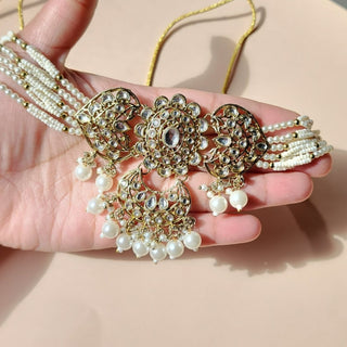 Avery White Kundan Choker Set - ECLAT INDIAN JEWELSChoker setsWhite