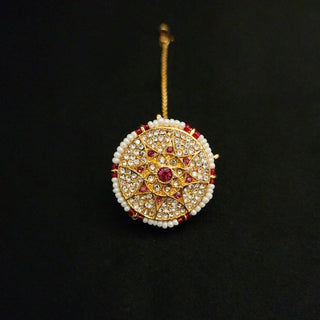 Beatriz Rajasthani Ruby Borla Maang Tikka - ECLAT INDIAN JEWELSMaang TikkaRuby