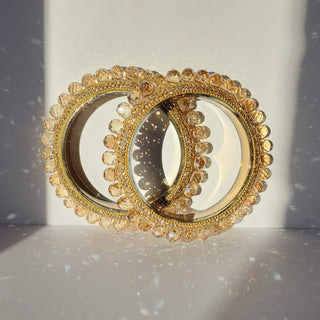 Belanna Gold Pacheli Glass Kada Bangles (Pair) (2.4,2.6, 2.8) - ECLAT INDIAN JEWELSBangle, Kadas & Bracelets2.6