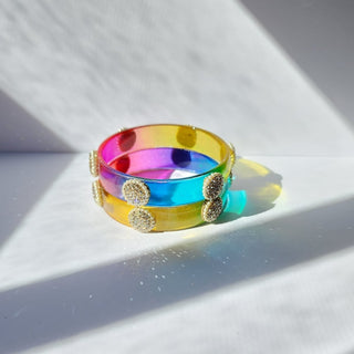 Bellarose Multicolour Glass Kada Bangles (Pair) (2.4,2.6, 2.8) - ECLAT INDIAN JEWELSBangle, Kadas & Bracelets2.6
