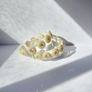 Bellarose White Glass Kada Bangles (Pair) (2.4,2.6, 2.8) - ECLAT INDIAN JEWELSBangle, Kadas & Bracelets2.6