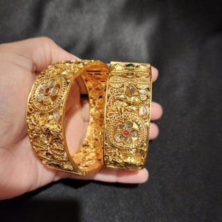 Bonnie Temple Gold Bangle Set (2.10) - ECLAT INDIAN JEWELSBangle, Kadas & Bracelets2.10