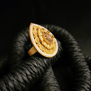 Brenda Gold Adjustable Ring - ECLAT INDIAN JEWELSRingsGold