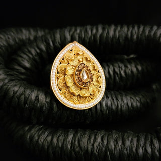 Brenda Gold Adjustable Ring - ECLAT INDIAN JEWELSRingsGold