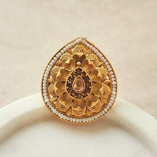 Brenda Gold Adjustable Ring - ECLAT INDIAN JEWELSRingsGold