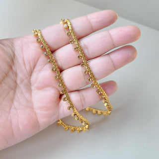Bridget Kids Polki 18k Gold Plated Anklets / Payal - ECLAT INDIAN JEWELSAnklets (Payal)Gold