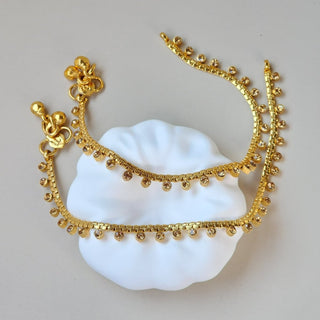 Bridget Kids Polki 18k Gold Plated Anklets / Payal - ECLAT INDIAN JEWELSAnklets (Payal)Gold