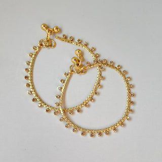Bridget Kids Polki 18k Gold Plated Anklets / Payal - ECLAT INDIAN JEWELSAnklets (Payal)Gold