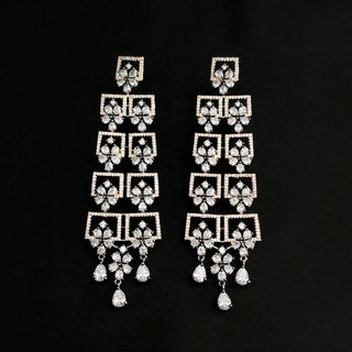 Brielle CZ Diamond Simulant Earrings - Luxury Collection - ECLAT INDIAN JEWELSEarringsWhite