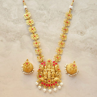 Brielle Temple Jewellery Necklace Set - ECLAT INDIAN JEWELSNecklace SetsGold