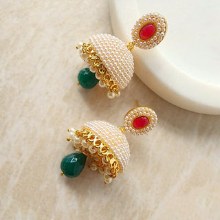 Cadie Multicolour Jhumka Earrings - ECLAT INDIAN JEWELSEarringsMulticolour