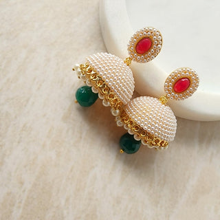 Cadie Multicolour Jhumka Earrings - ECLAT INDIAN JEWELSEarringsMulticolour