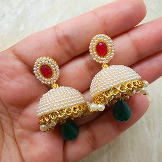 Cadie Multicolour Jhumka Earrings - ECLAT INDIAN JEWELSEarringsMulticolour