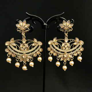 Cameron Polki Gold Earrings - ECLAT INDIAN JEWELSPolki EarringsGold