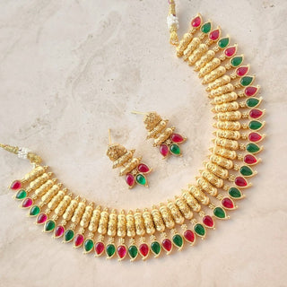 Carla Kemp Gold Multicolour Necklace Set - ECLAT INDIAN JEWELSNecklace SetsMulticolour