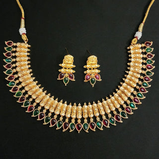 Carla Kemp Gold Multicolour Necklace Set - ECLAT INDIAN JEWELSNecklace SetsMulticolour